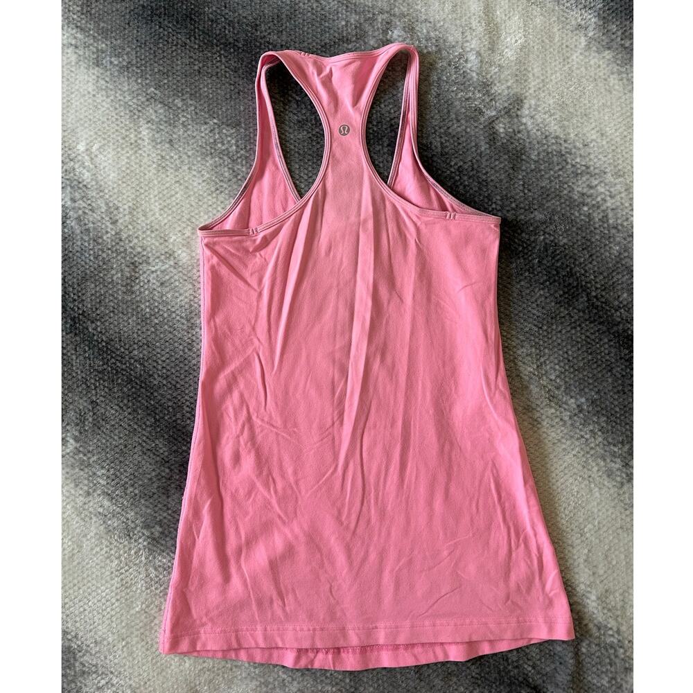 Lululemon Cool Racerback Pink Shell Sleeveless Tank Top Size 6 Small Yoga Gym - Picture 3 of 11